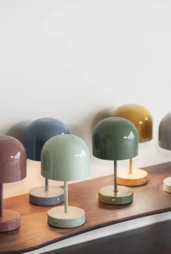 Bordlampe Napoli oppladbar 24 cm blå