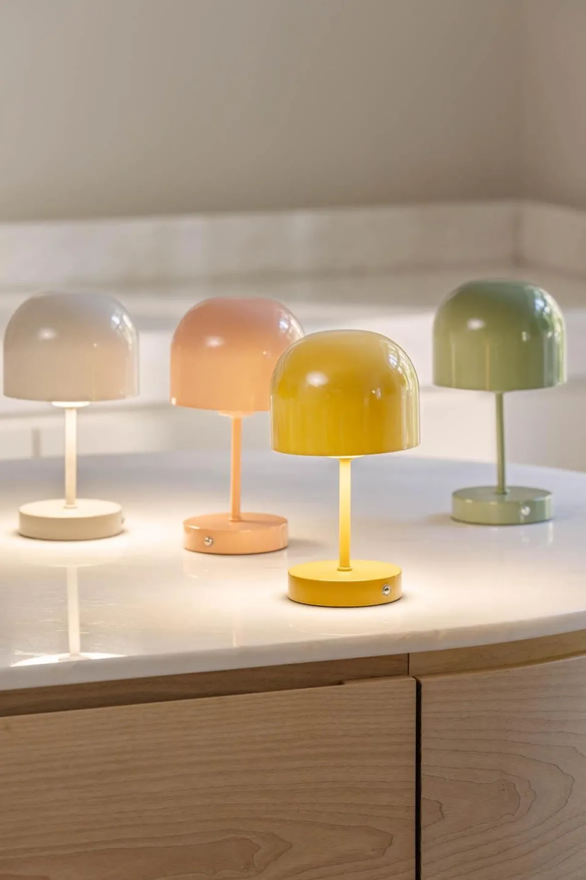 Bordlampe Napoli oppladbar 24 cm grønn