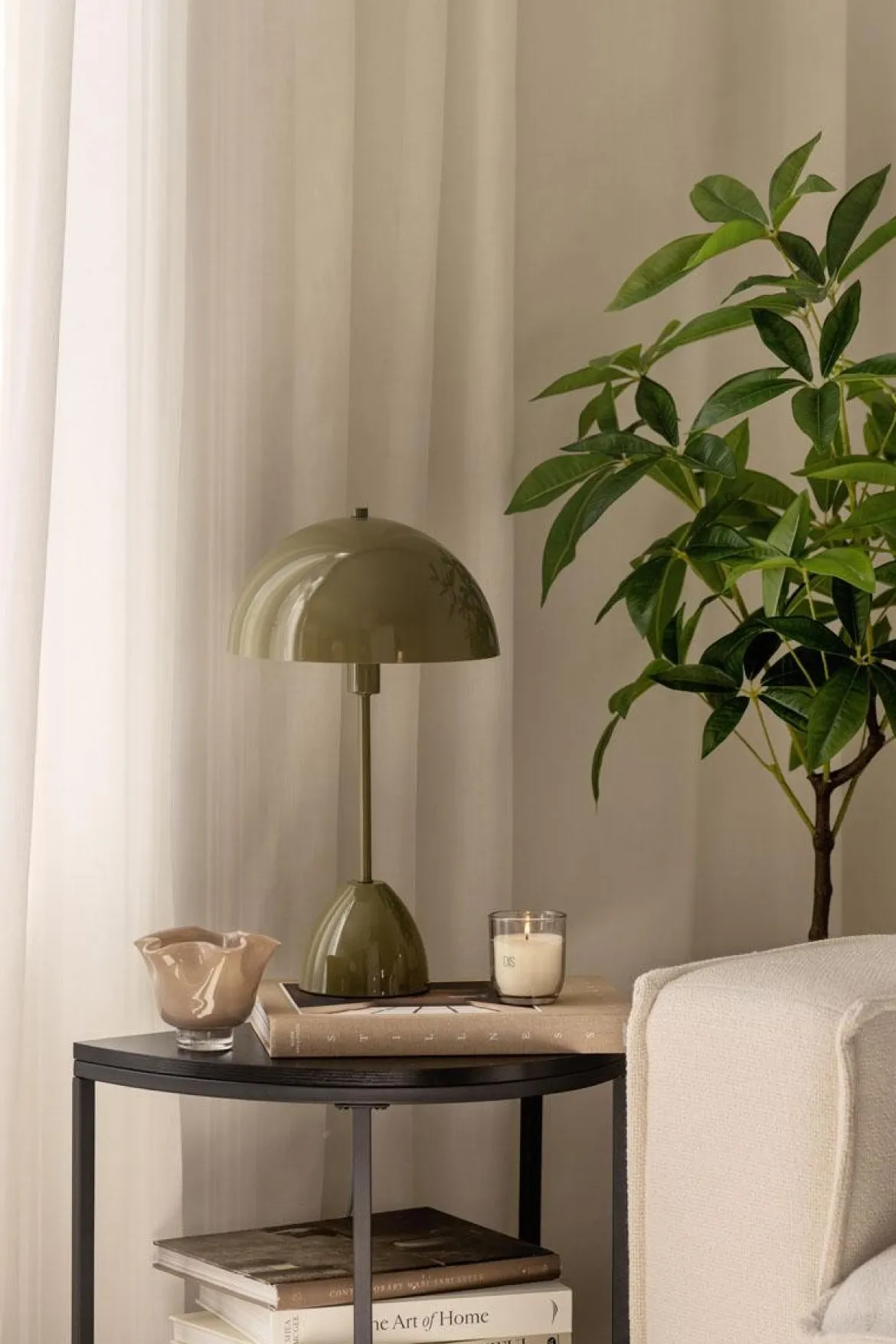Bordlampe Paris 44 cm oliven