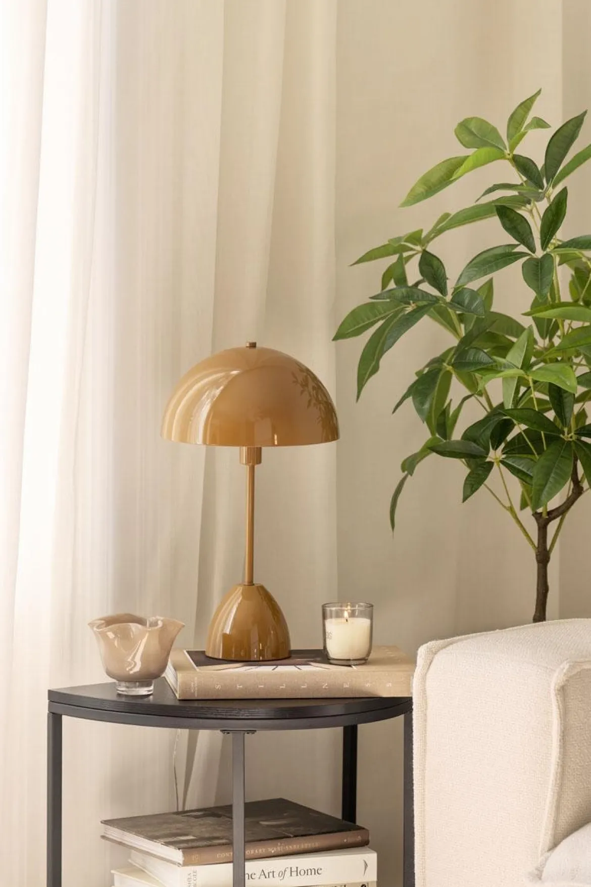 Bordlampe Paris 44 cm sennep