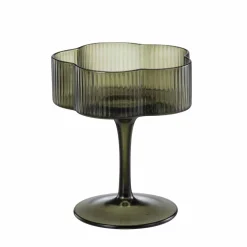 Champagneglass Tira mørk grønn