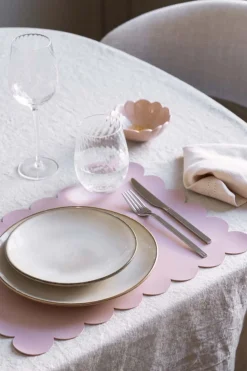 Dekkebrikke Scallop, rosa