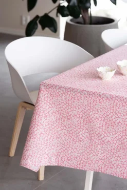 Duk småblomster 140x250 cm, rosa