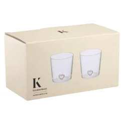 Glass hjerte 2-pk