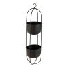 Hengepotte dobbel 58 cm sort