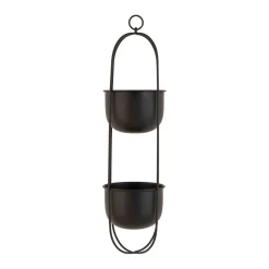 Hengepotte dobbel 58 cm sort