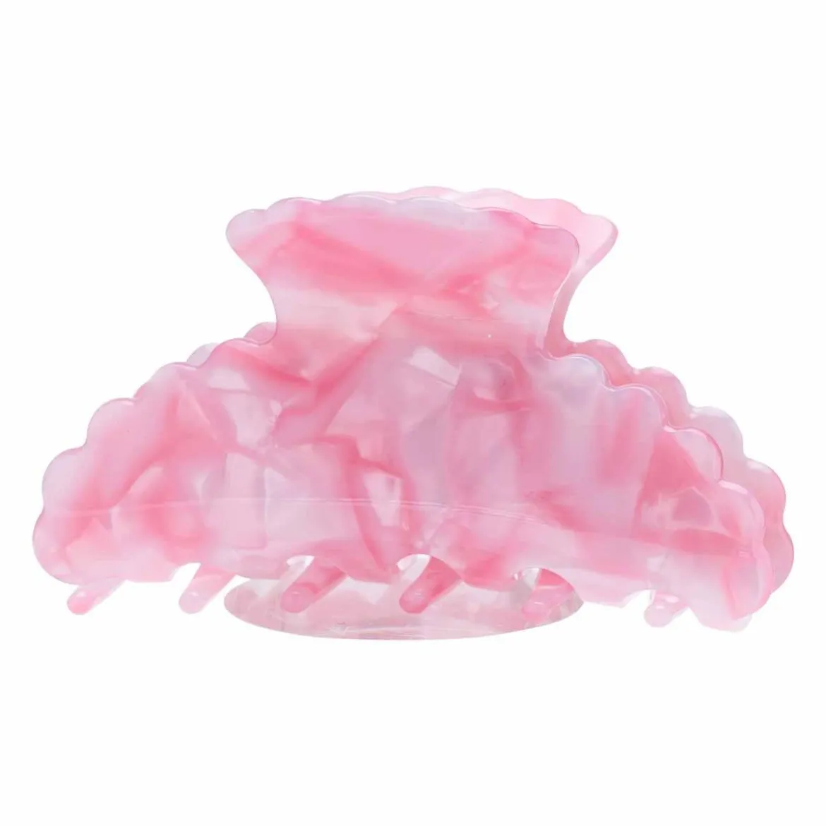 Hårklype Scallop rosa