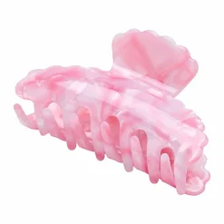 Hårklype Scallop rosa