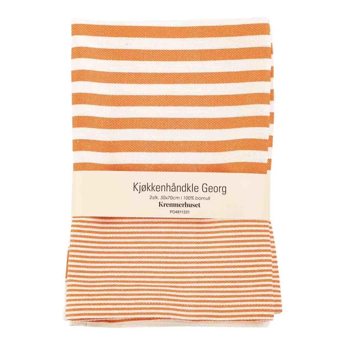 Kjøkkenhåndkle Georg 50x70 sett oransje