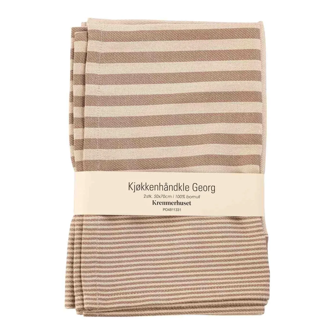 Kjøkkenhåndkle Georg 50x70 sett taupe