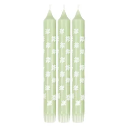 Kronelys blomster 100% stearin 3 pk