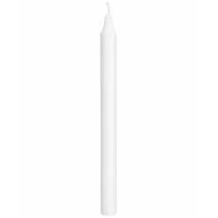 Kronelys 27cm hvit
