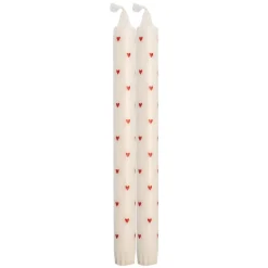 Kronelys Hjerte 25cm 2-pk