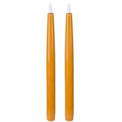 Kronelys LED 2 pk 26,5 cm oker