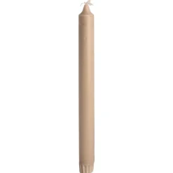 Kronelys 100% stearin 27,5 cm beige
