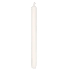 Kronelys 100% stearin 27,5 cm hvit