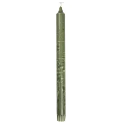 Kronelys 100% stearin 27,5 cm mørk grønn