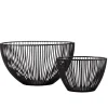 Kurv String Lea Sort 15 cm