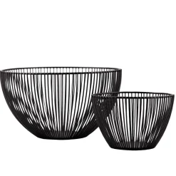 Kurv String Lea Sort 15 cm