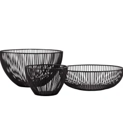 Kurv String Lea Sort 15 cm
