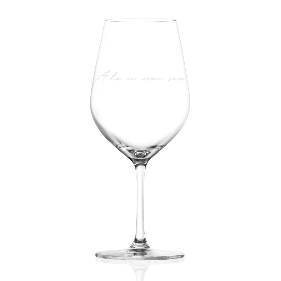 Lykketegning - Å ha en venn, Rødvinsglass 625 ml
