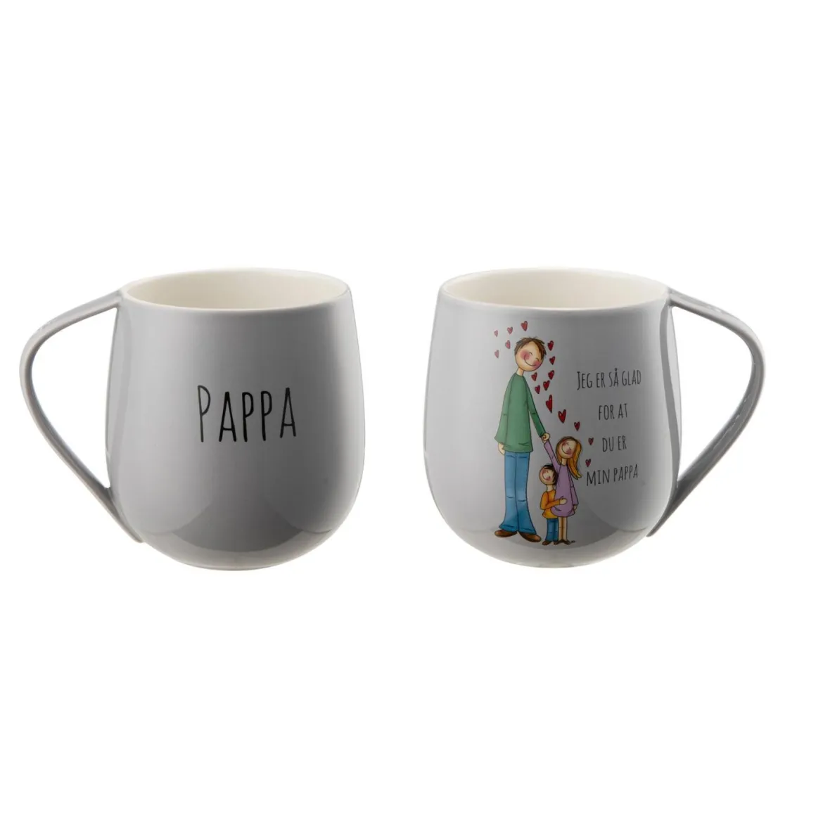 Lykketegning Pappa grå