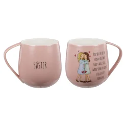 Lykketegning - Søster Krus 40 cl rosa