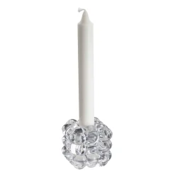 Lysestake kombi Bubbles 6,5cm klar