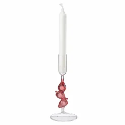 Lysestake med jordbær 19 cm