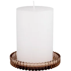 Lysholder rille 9cm brun