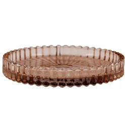 Lysholder rille 9cm brun