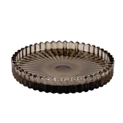 Lysholder rille 9cm oliven