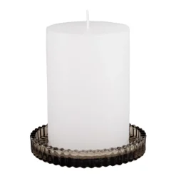 Lysholder rille 9cm oliven