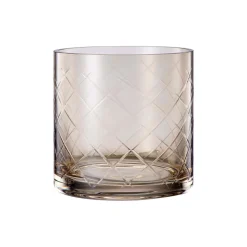 Lyslykt Billie rutet 12cm brun