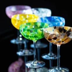 Magnor - Swirl Champagneglass, blå