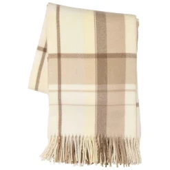 Pledd Tartan 130x170cm gul