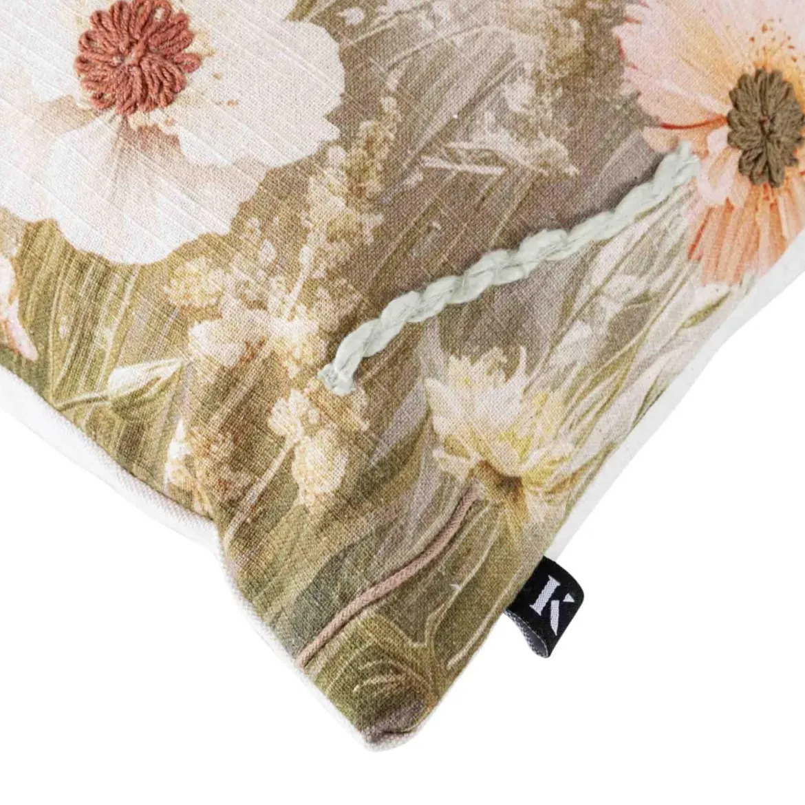 Putetrekk Blush broderi 48x48cm