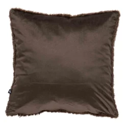 Putetrekk Faux fur grafisk 48x48cm brun