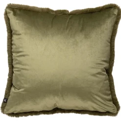 Putetrekk Faux fur 48x48cm, grønn