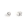 Øredobber, Cubic Zirconia, 8 mm, Sølv