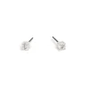 Øredobber, Cubic Zirconia, 4 mm, Sølv