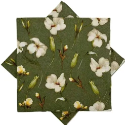 Serviett blomsterbris grønn