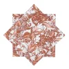 Serviett Nostalgic flowers brun