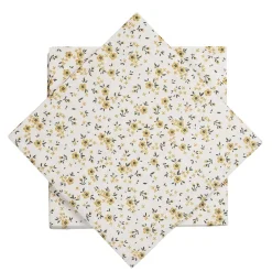 Serviett småblomster hvit