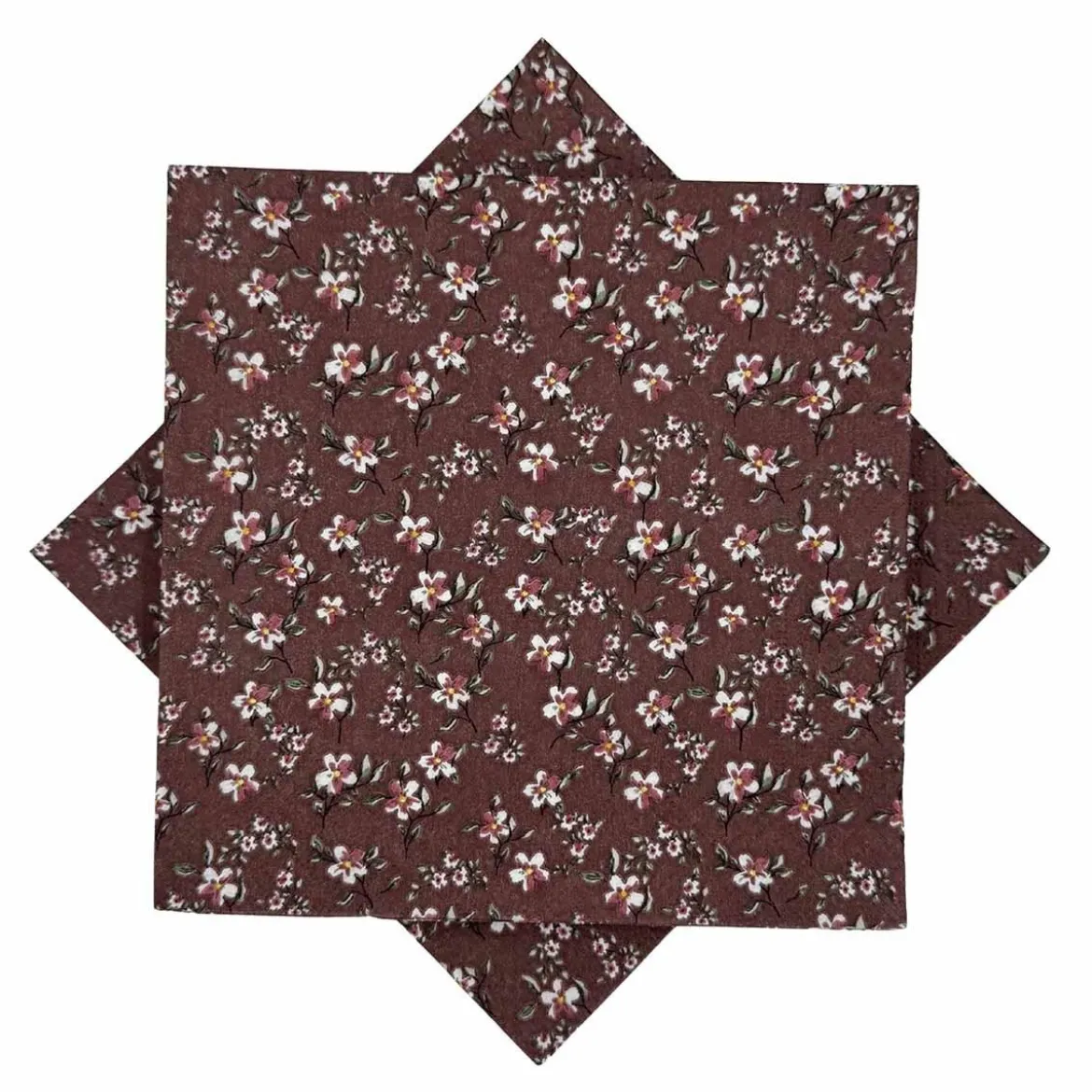 Serviett Tiny Flowers bordeaux