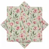 Serviett Vårblomst lys grønn