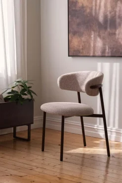 Spisestol Hannah mørk beige