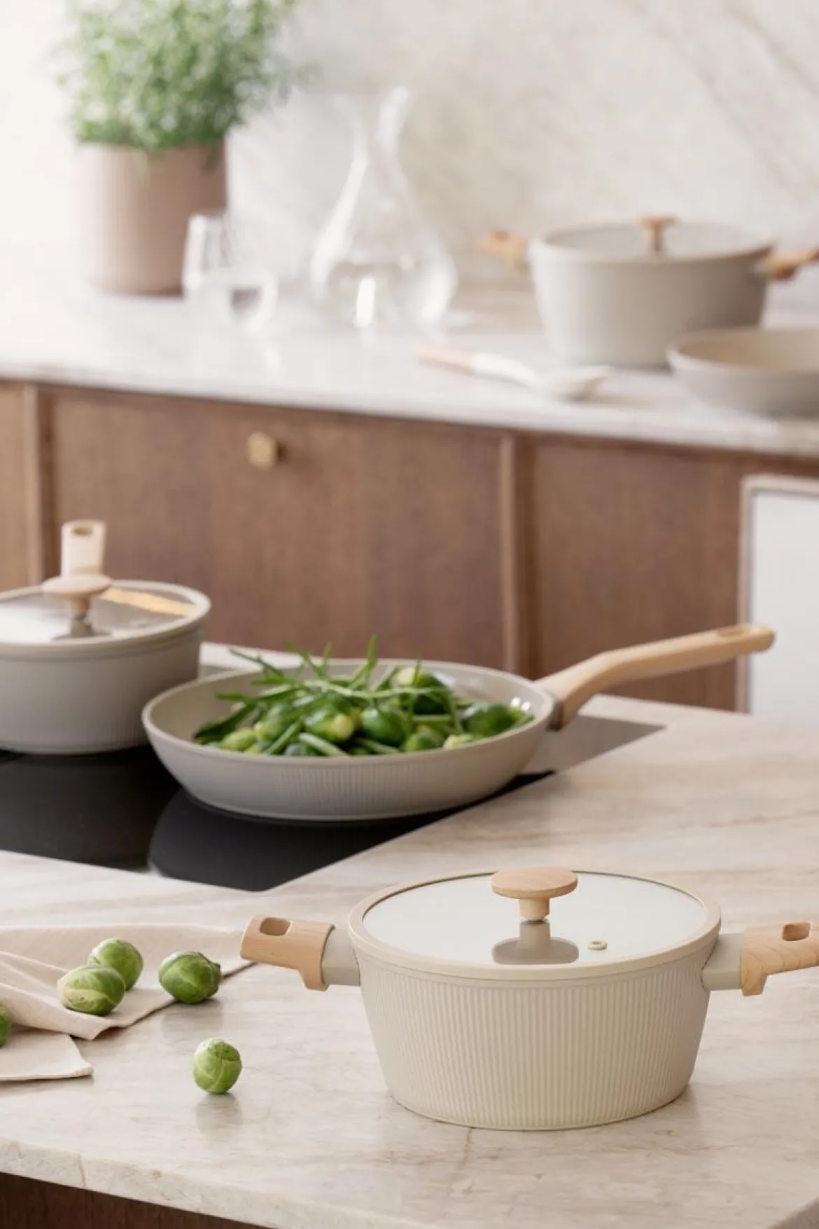 Stekepanne sett Scandi 28/24 cm beige