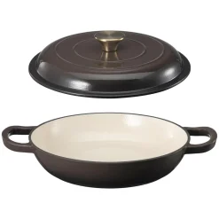 Støpejernsgryte lav 2L brun