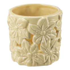 Telysholder Gul blomst 8,6 cm